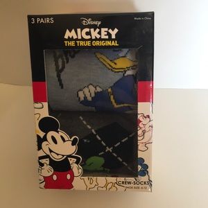 Donald Goofy Socks Sz 6-12 True Original Disney